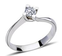 0,25 Carat Diamant Solitär Ring Antragsring 14 Karat Weißgold