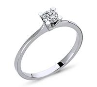 0,25 Carat Diamant Solitär Ring Brillant-Schliff Antragsring in 14 Karat Weißgold