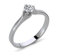 0,25 Carat Diamant Solitär Ring Brillant-Schliff Antragsring in 14 Karat Weißgold