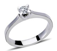 0,25 Carat Diamant Solitär Ring Meisterstück in 14 Karat Weißgold
