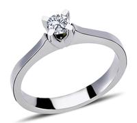 0,25 Carat Diamant Solitär Ring Meisterwerk 14 Karat Weißgold
