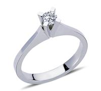 0,25 Carat Diamant Solitär Ring Meisterwerk 14 Karat Weißgold