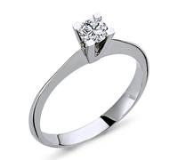 0,25 Carat Diamant Solitär Ring Meisterwerk 14 Karat Weißgold