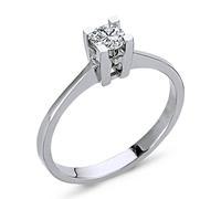 0,25 Carat Diamant Solitär Ring Meisterwerk 14 Karat Weißgold