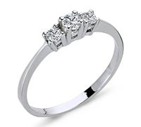 0,25 Carat Diamant Tria Ring 14 Karat Weißgold