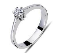 0,25 Carat Solitär Diamant Ring Meisterstück in 14 Karat Weißgold