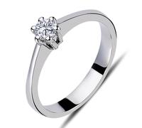 0,25 Carat Solitär Diamant Ring Meisterwerk 14 Karat Weißgold