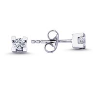 0,26 Carat Diamant Solitär Ohrringe 585`er 14 Karat Weißgold