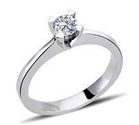 0,26 Carat Diamant Solitär Ring Antragsring 14 Karat Weißgold