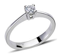 0,26 Carat Diamant Solitär Ring Antragsring 14 Karat Weißgold