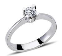 0,26 Carat Diamant Solitär Ring Antragsring 14 Karat Weißgold