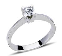 0,26 Carat Diamant Solitär Ring Antragsring 14 Karat Weißgold