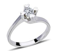 0,26 Carat Diamant Solitär Ring Antragsring 14 Karat Weißgold