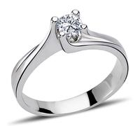 0,26 Carat Diamant Solitär Ring Antragsring 14 Karat Weißgold