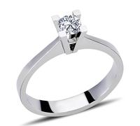 0,26 Carat Diamant Solitär Ring Antragsring 14 Karat Weißgold