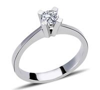 0,26 Carat Diamant Solitär Ring Antragsring 14 Karat Weißgold