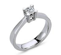 0,26 Carat Diamant Solitär Ring Brillant-Schliff Antragsring in 14 Karat Weißgold