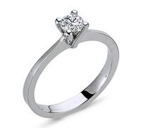 0,26 Carat Diamant Solitär Ring Meisterwerk 14 Karat Weißgold