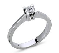 0,26 Carat Diamant Solitär Ring Meisterwerk 14 Karat Weißgold
