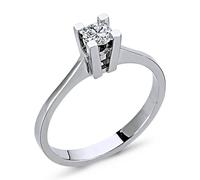 0,26 Carat Diamant Solitär Ring Meisterwerk 14 Karat Weißgold