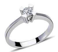 0,26 Carat Diamant Solitär Ring Meisterwerk 14 Karat Weißgold