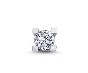0,26 Carat Herren Diamant Solitär EinStein Ohrstecker 14 Karat Weißgold
