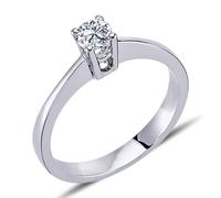 0,26 Carat Solitär Diamant Ring Meisterwerk 14 Karat Weißgold