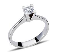 0,27 Carat Diamant Solitär Ring Antragsring 14 Karat Weißgold