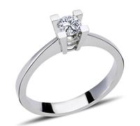 0,27 Carat Diamant Solitär Ring Antragsring 14 Karat Weißgold