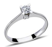0,27 Carat Diamant Solitär Ring Antragsring 14 Karat Weißgold