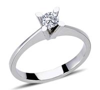 0,27 Carat Diamant Solitär Ring Antragsring 14 Karat Weißgold