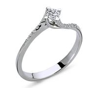 0,27 Carat Diamant Solitär Ring Antragsring 14 Karat Weißgold