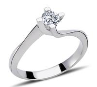 0,27 Carat Diamant Solitär Ring Meisterstück in 14 Karat Weißgold