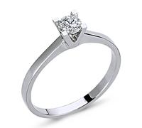 0,27 Carat Diamant Solitär Ring Meisterwerk 14 Karat Weißgold