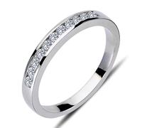0,28 Carat Diamant halbrund Memoire Eternity Ring in 14 Karat Weißgold