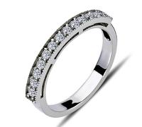 0,28 Carat Diamant halbrund Memoire Ring 14 Karat Weißgold