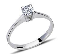 0,28 Carat Diamant Solitär Ring Antragsring 14 Karat Weißgold