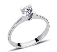0,29 Carat Diamant Solitär Ring Antragsring 14 Karat Weißgold