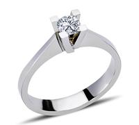 0,29 Carat Diamant Solitär Ring Antragsring 14 Karat Weißgold