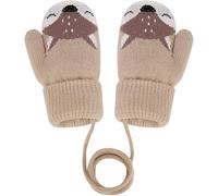0-3 Jahre Baby Winter Handschuhe Kinder Gestrickte Fäustlinge Warme Fleece Gefütterte Handschuhe Fausthandschuh mit Schnur Outdoor Weich Winterhandschuhe Skihandschuhe Handwärmer für Jungen Mädchen