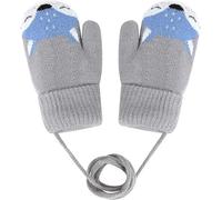 0-3 Jahre Baby Winter Handschuhe Kinder Gestrickte Fäustlinge Warme Fleece Gefütterte Handschuhe Fausthandschuh mit Schnur Outdoor Weich Winterhandschuhe Skihandschuhe Handwärmer für Jungen Mädchen