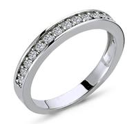 0,30 Carat Diamant halbrund Memoire Eternity Ring Bandring 14 Karat Weißgold
