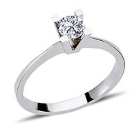 0,30 Carat Diamant Solitär Ring Antragsring 14 Karat Weißgold