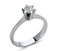 0,30 Carat Diamant Solitär Ring Antragsring 14 Karat Weißgold