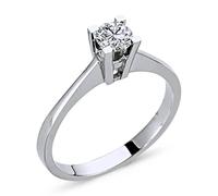 0,30 Carat Diamant Solitär Ring Antragsring 14 Karat Weißgold