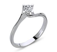 0,30 Carat Diamant Solitär Ring Antragsring 14 Karat Weißgold