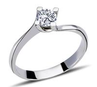 0,30 Carat Diamant Solitär Ring Antragsring 14 Karat Weißgold