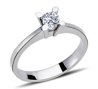 0,30 Carat Diamant Solitär Ring Antragsring 14 Karat Weißgold