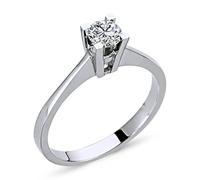 0,30 Carat Diamant Solitär Ring Brillant-Schliff Antragsring in 14 Karat Weißgold