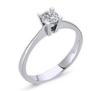 0,30 Carat Solitär Diamantring 14 Karat Weißgold